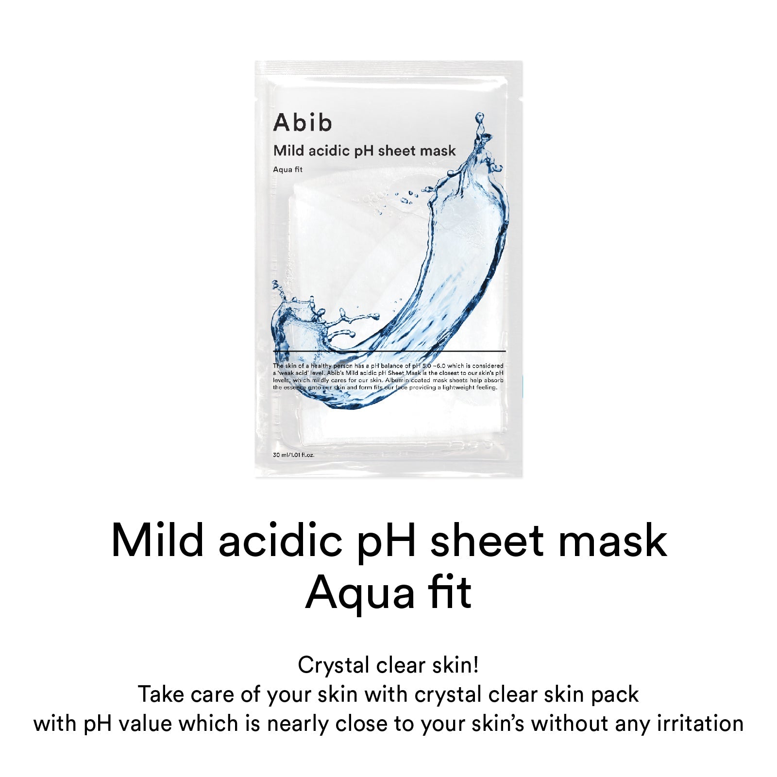 Mild Acidic Ph Sheet Mask Aqua Fit(10 Sheets)