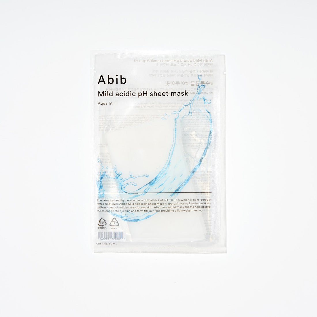 Mild Acidic Ph Sheet Mask Aqua Fit(10 Sheets)