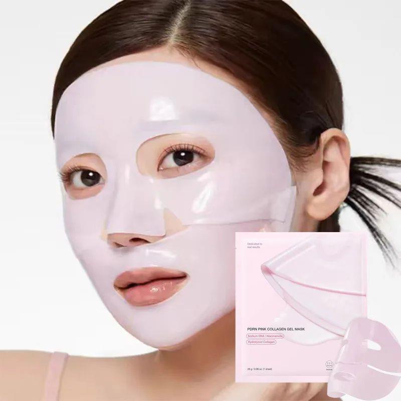 Pink PDRN Salmon Collagen Gel Mask - Color-Changing Overnight Jelly Face Mask with DNA Peptides for Glass Skin, Anti-Aging, Deep Hydration & Skin Barrier Repair - Korean Skincare Treatment 28g