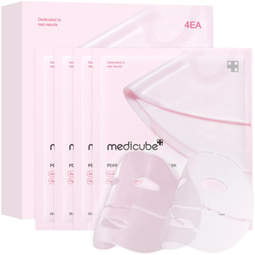 Medicube Salmon DNA PDRN Pink Collagen Jelly Mask - Overnight Hydrating & Firming Korean Face Mask for Glass-Glow Skin, Elasticity, Moisture Repair (28g × 4 Pack)