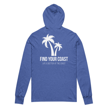 Blue Hooded Back Coastal Breeze Hooded Shirt – Lightweight, Beach-Inspired Style for Every Season - TBAE